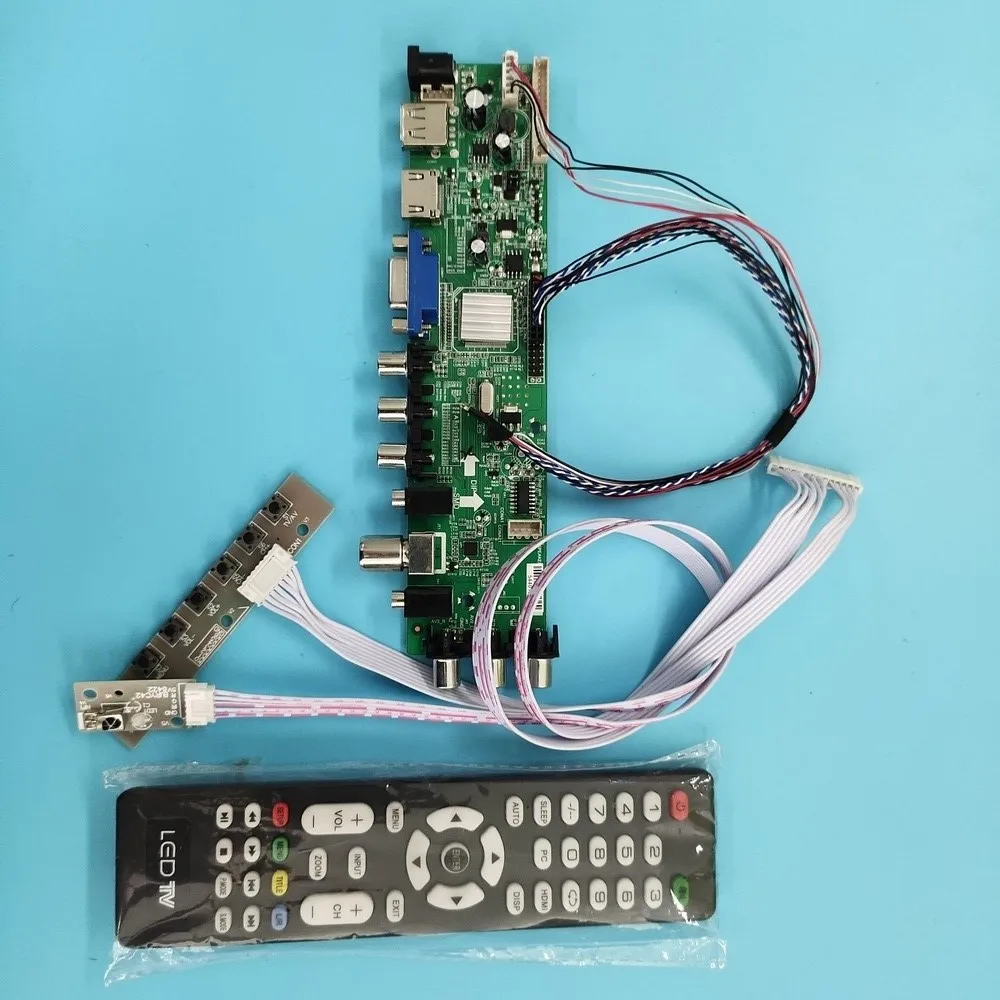 

Kit For LTN140AT22-P01/LTN140AT22-P02 TV LVDS USB Signal VGA LED HDMI 40pin controller board digital 1366X768 WLED DVB-T remote