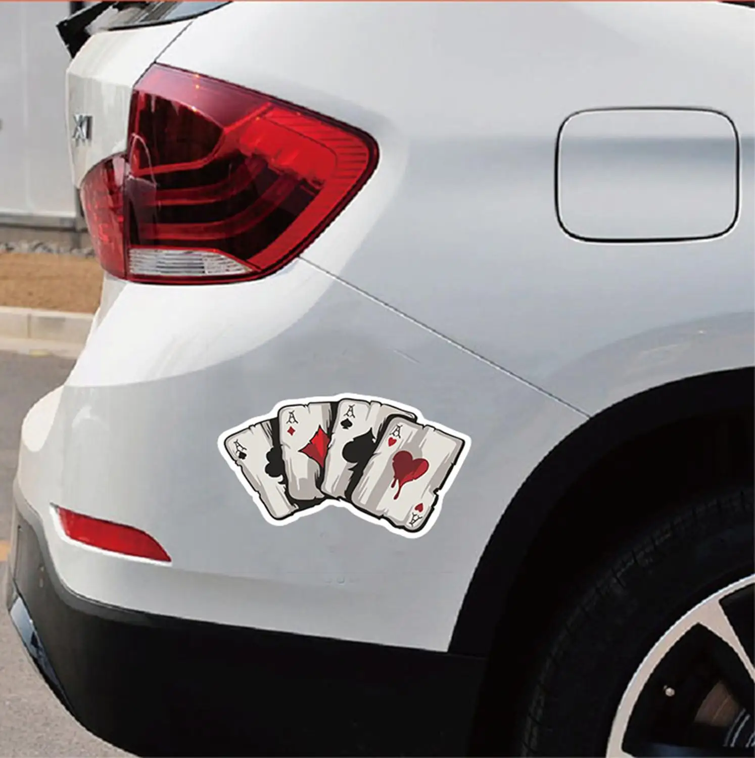 Креативные Мультяшные игральные карты наклейка ПВХ мотоцикл автомобиль покер