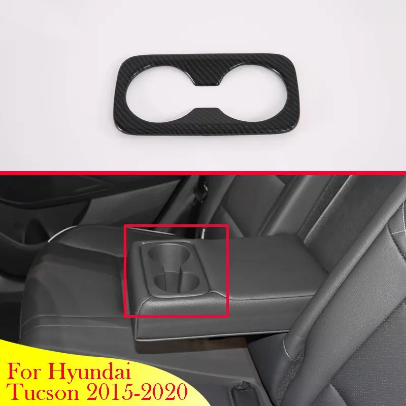 Для Hyundai Tucson 2015-2020 1 шт. углеродное волокно ABS Автомобильная задняя крышка для