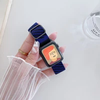 elastic strap for apple watch band 44mm 40mm 38mm 42mm nylon solo loop jumping single tour bracelet for iwatch series 6 5 4 7 se