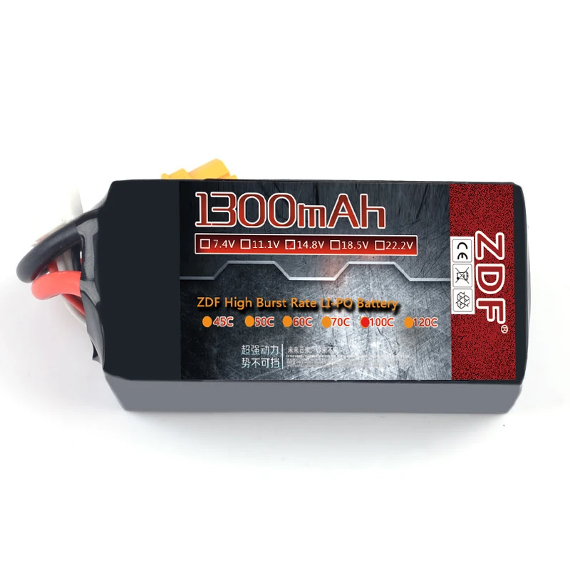 ZDF 14 8 V 1300mAh 100C 4S XT60 Plug Lipo Battery для Emax HAWK 5 RC Drone FPV Racing | Игрушки и хобби