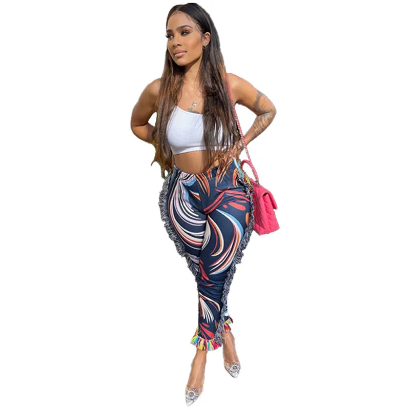 Для Женщин Комплект Новый Летний принт сексуальный комплект из 2 предметов