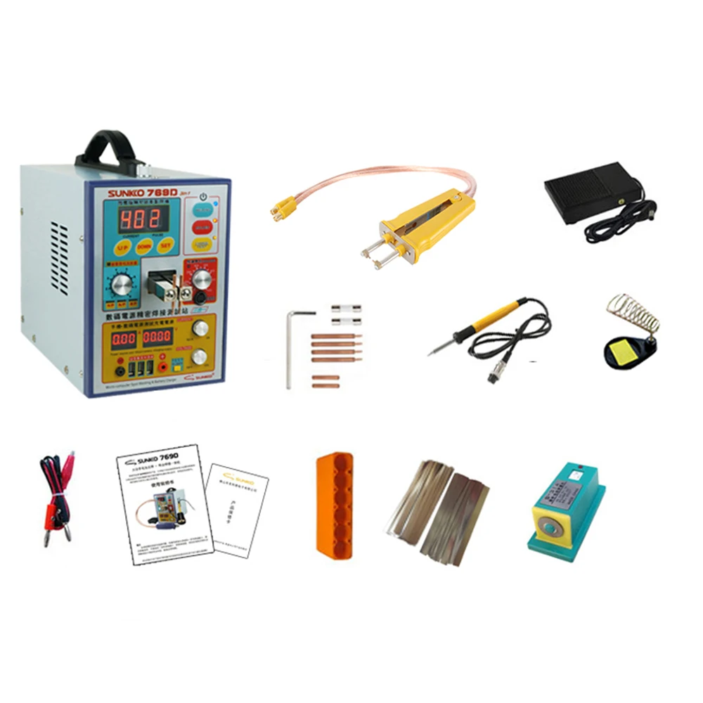 SUNNKO 769D машины для точечной сварки машина 110V/220V батареи сварочный аппарат с