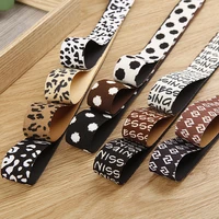 hair accessories ribbons printed dot leopard cloth tapes 16mm 25mm 40mm diy make handmade carfts sewing gift packing materials