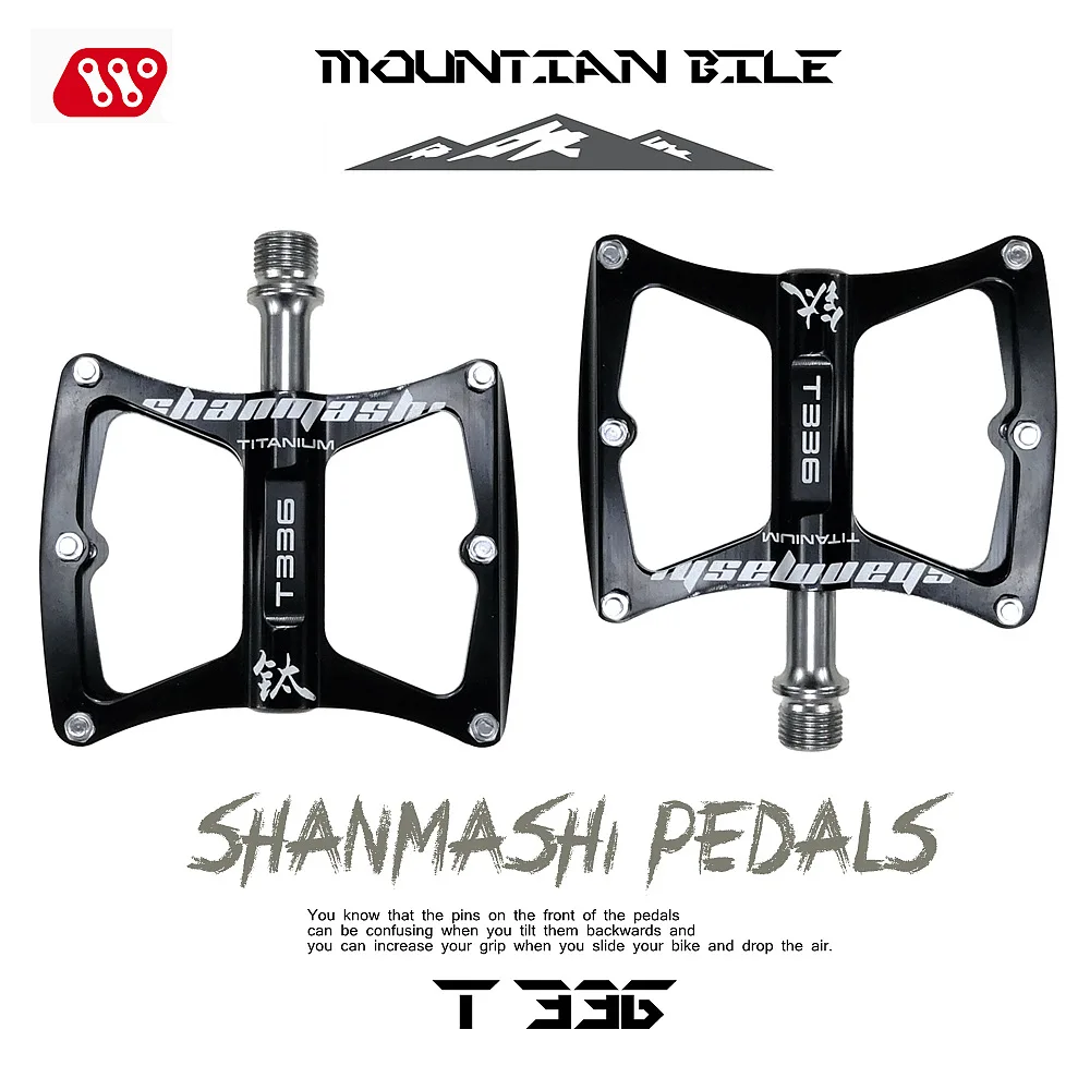 Сверхлегкая велосипедная педаль T336 4 подшипника титановый стержень герметичная