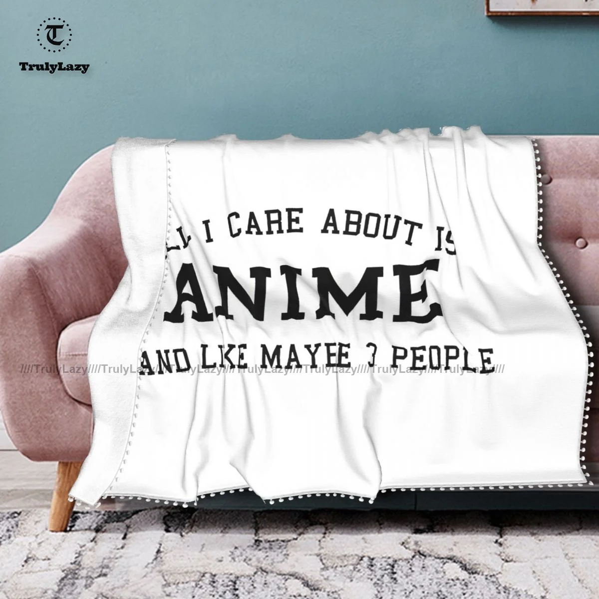 

Недорогое декоративное флисовое покрывало Nishinoya с помпоном для любой погоды, супермягкое одеяло