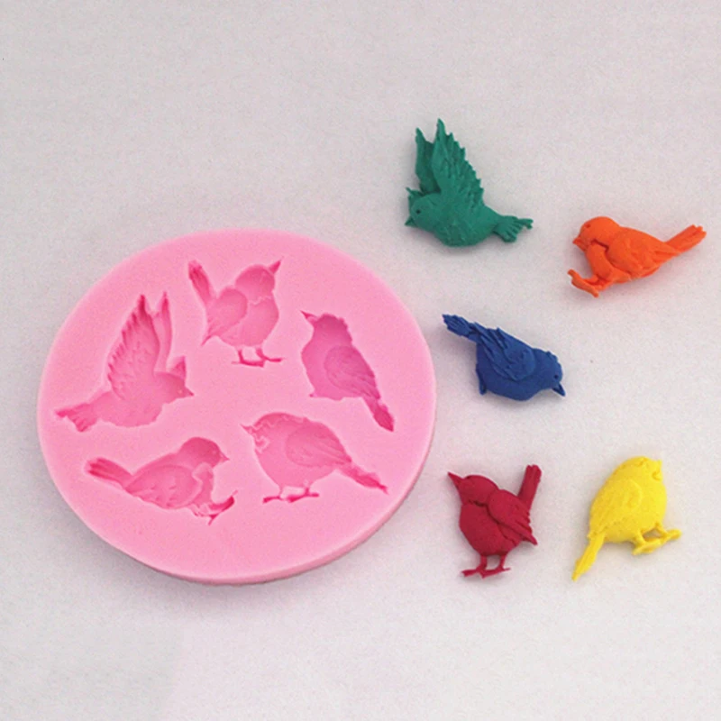 Силиконовая форма для поворота сахара в виде птиц мультяшный 3D инструмент сделай