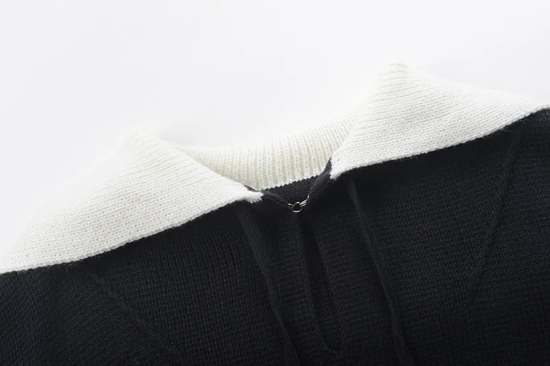 DEAT новинка 2020 весенний цветной вязаный свитер с круглым вырезом на шнуровке