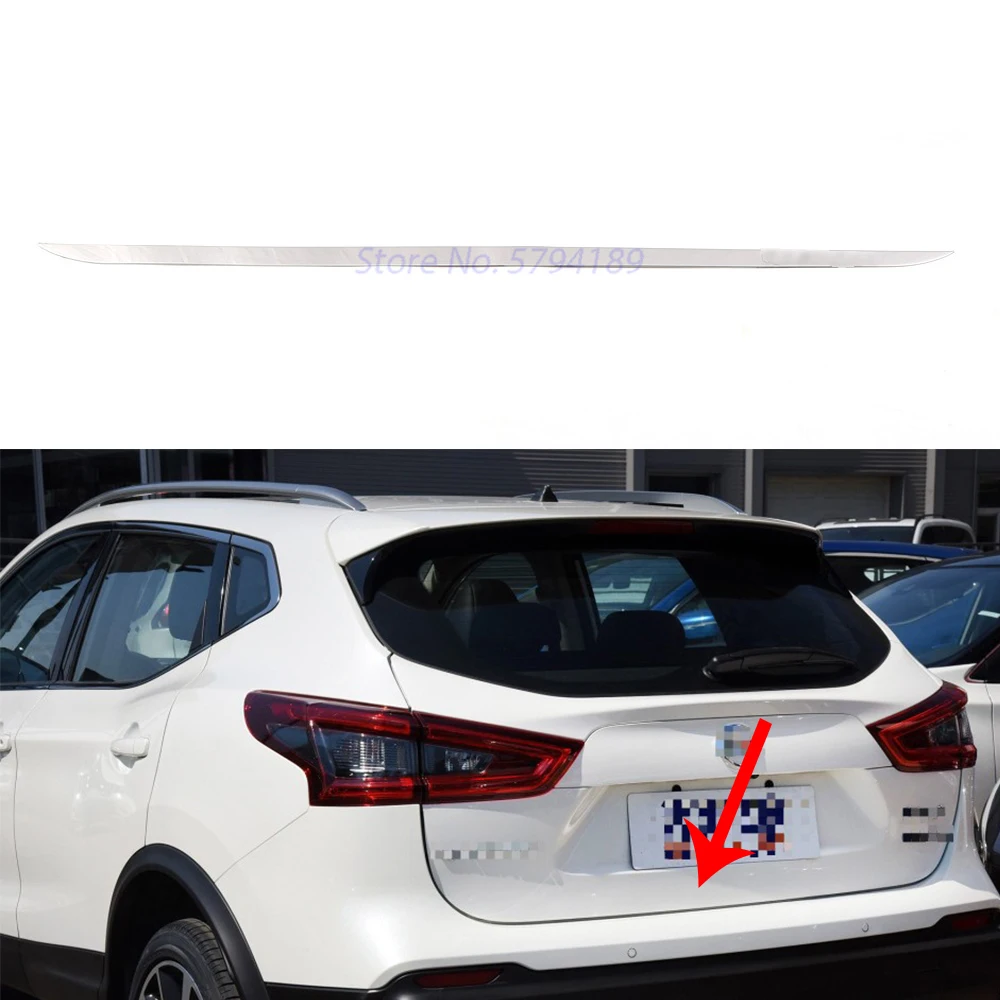 

Rear Door Bottom Cover Molding Trim Stainless Steel Back Door Car Styling Accessories For Nissan Qashqai j11 2014-2019
