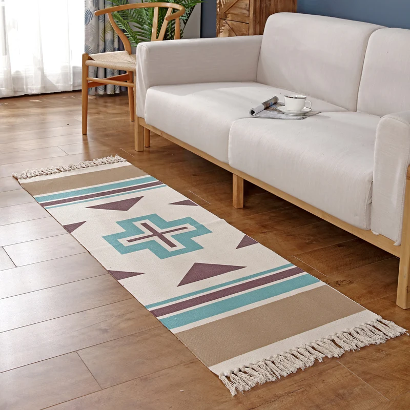 Скандинавский стиль смешанный хлопок волокна кисточки ретро ковер для дивана