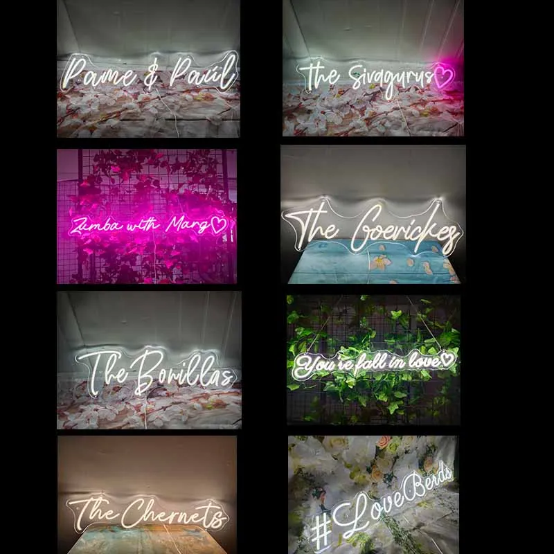 

Custom Wedding Name Neon LED Night Light Signs, Initial Name Personalized Neon Sign Kids Bedroom Wall Decor Marry Christmas Gift