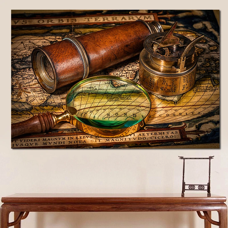 Путешествия по географии навигация концепция фон-старый винтажный Ретро компас