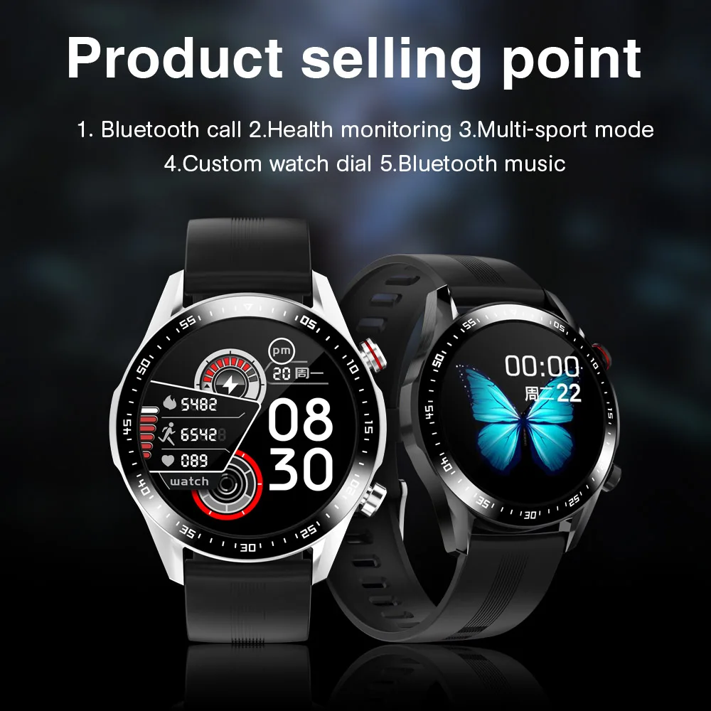

Smart Watch Men Bluetooth Call Custom Dial Full Touch Screen Waterproof Smartwatch For Android IOS Sports Fitness Tracker