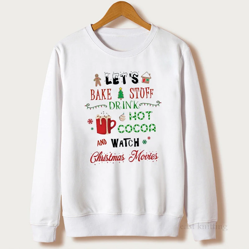 Let Bake Things Drink Hot Cocoa and Watch Рождественская Толстовка из фильма женские модные
