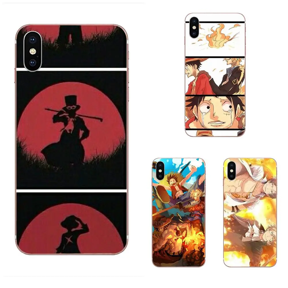 One piece Monkey D Луффи Сабо Ace Asl милые чехлы для телефонов Apple iPhone 4 4s 5 5C 5S SE 6 6S 7 8 Plus X XS Max XR