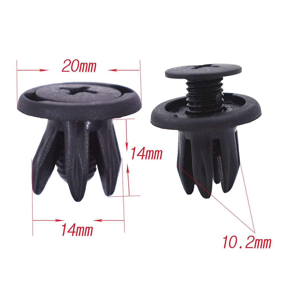 10 2 мм автомобильные дверные зажимы с отверстием для крыла пластиковые