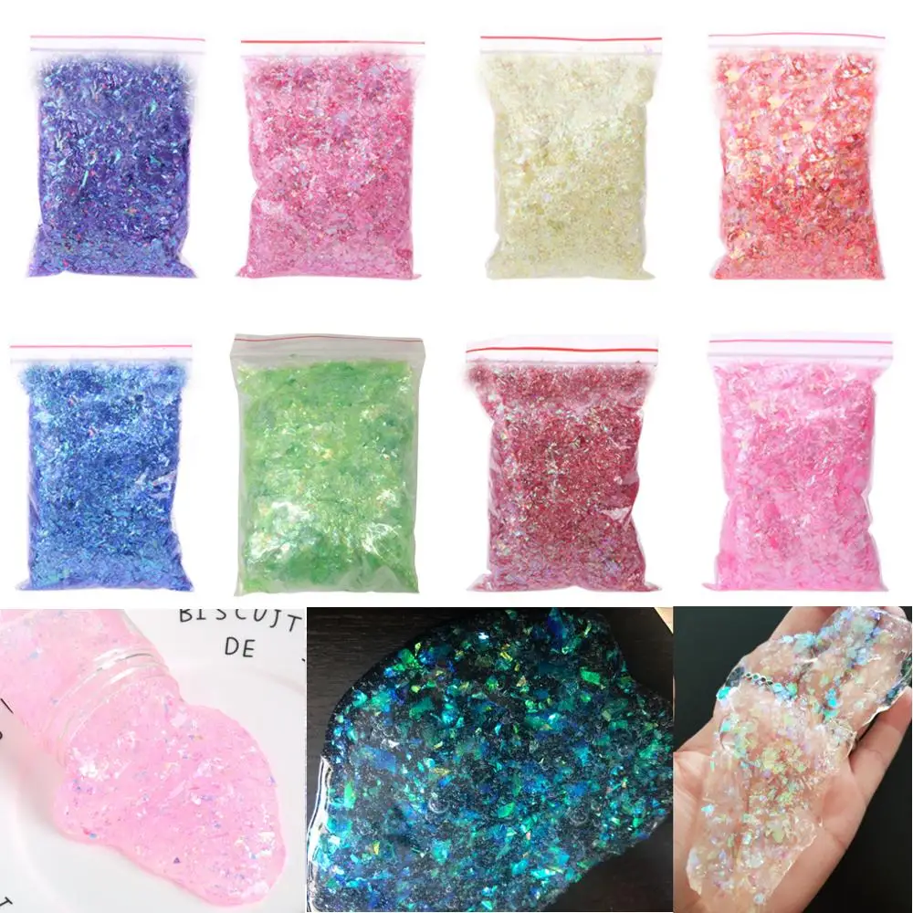 Блестящие DIY бусины для слаймов блеск поставки клейкие аксессуары глина детские