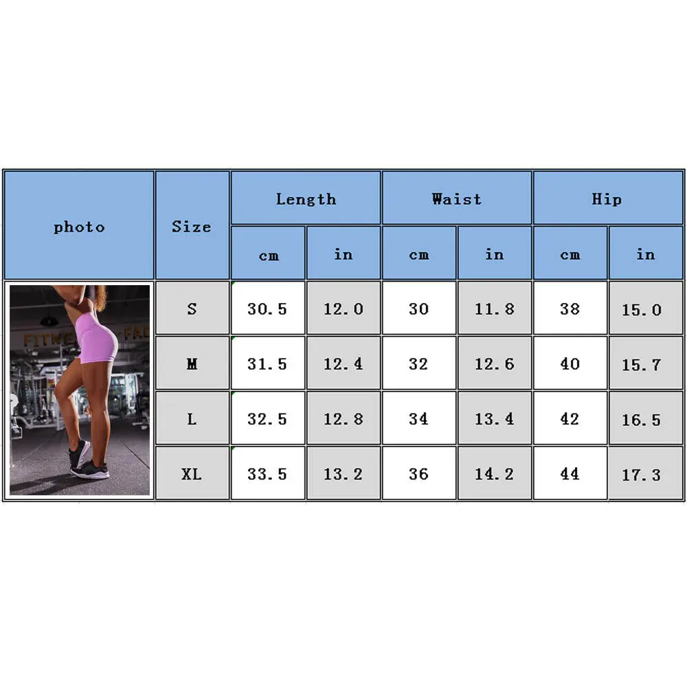 

Hot Women Casual Solid Elastic High Waist Push Up Fitness Yoga Shorts Running Gym Stretch Sports Short Pants