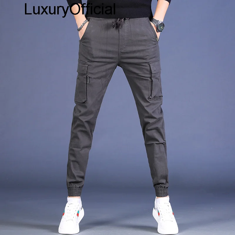 

Trendy grey overalls autumn loose legged casual pants new slim fit pants Harlan pants