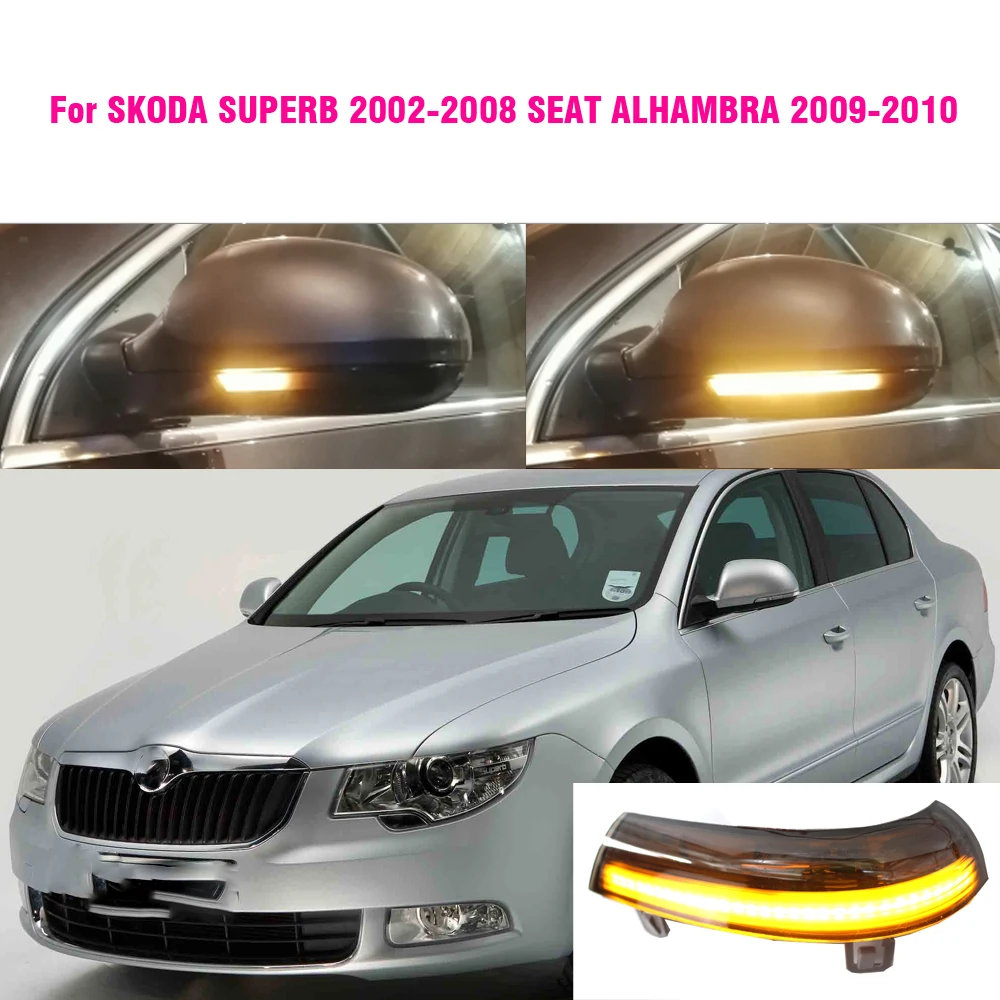 

For Sharan Superb EOS Skoda SEAT ALHAMBRA Car Rear View Mirror Indicator LED Turn Signal Light Side Steering Lamp