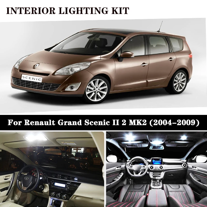 Светодиодный купольный светильник 18 шт. без ошибок для салона Renault Grand Scenic II 2 MK2