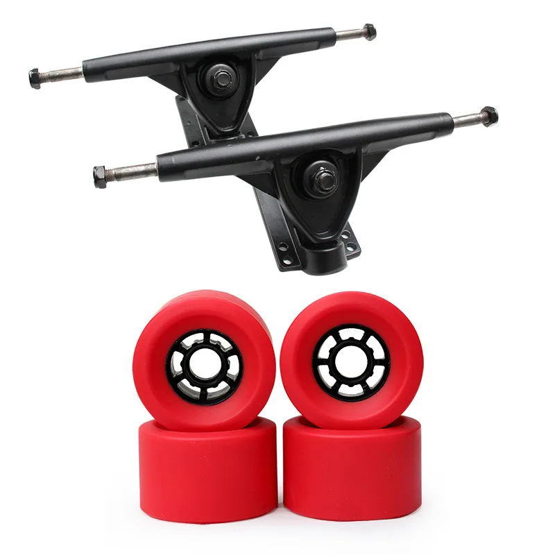 Skateboard Bridge 177mm Double Skateboard Bracket Wheel Professional Action Hard Wheel Trucks Combination Skate Board Wheels