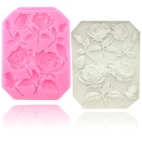 tree rose flower form silicone molds wedding cake decorating tools cupcake baking chocolate fondant mold candy clay resin moulds