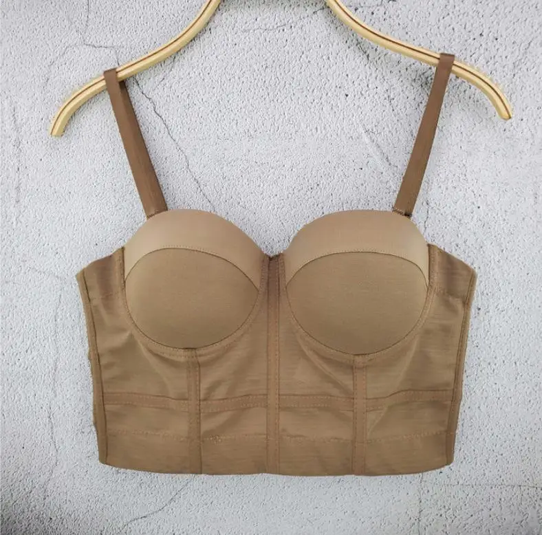 

Hot Sale S-3XL 2021 Fashion Mesh Push Up Bralet Women's Corset Bustier Bra Night Club Party Sexy Cropped Top Vest Plus Size