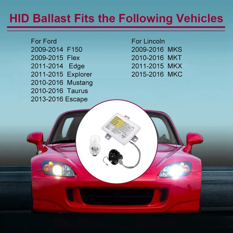 

Xenon HID Headlight Ballast with Igniter & Power Cable for Ford Lincoln 10R034663 8A5Z13C170A DL3Z-13C170-A 8A5Z-13C170-A