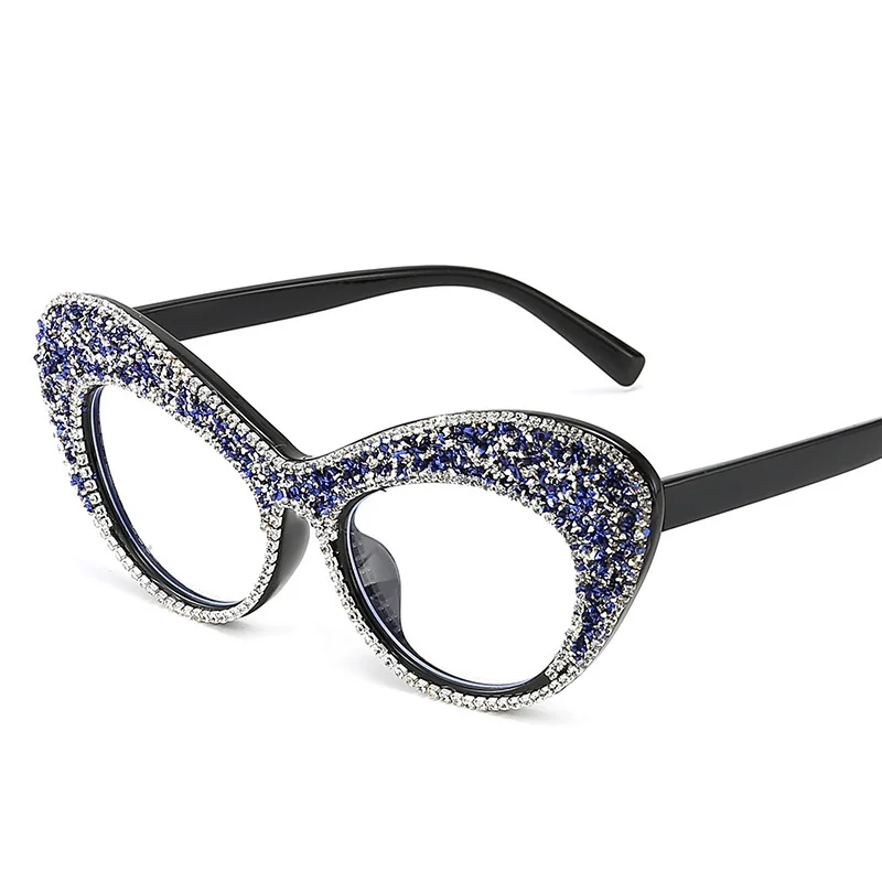 

Brand Luxury Cat Eye Sunglasses Women Diamond Crystal Rhinestone Sun Glasses UV400 Shades Cateye Oculos De Sol Gafas Feminino