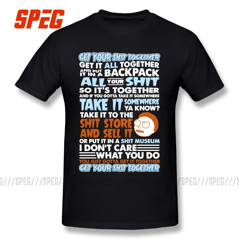 Футболка Рик и Морти получи свое барахло вместе маринованная Мужская футболка с