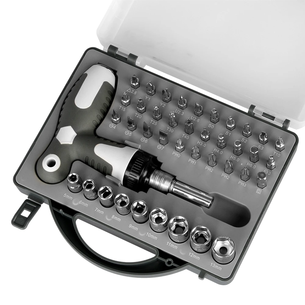 

Набор бит для отвертки с храповым механизмом 41 шт./компл., 1/4 дюйма, шестигранные удлинители с гибкой удлинительной штангой, набор для ремонта электроинструментов