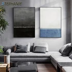 Скандинавский детский синий плакат и печать Современная черно-белая HD Настенная картина для гостиной Большая абстрактная фотография