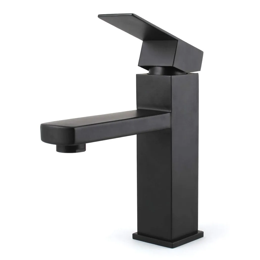 

Solid Brass Modern Bathroom Basin Taps Mixer Tap Single Lever Mono Brass Tap Hot And Cold Taps Black Faucet Deck Mounted