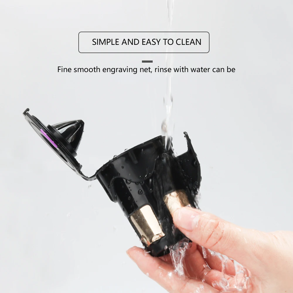 

1PC Reusable Coffee Filter with Spoon Brush Set Stainless Steel Refillable Coffee Capsule Filter Cup for Keurig 2.0