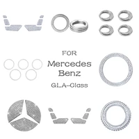 for mercedes benz accessories gla class x156 amg bling sticker interior parts decorations trim refit crystal shining silver
