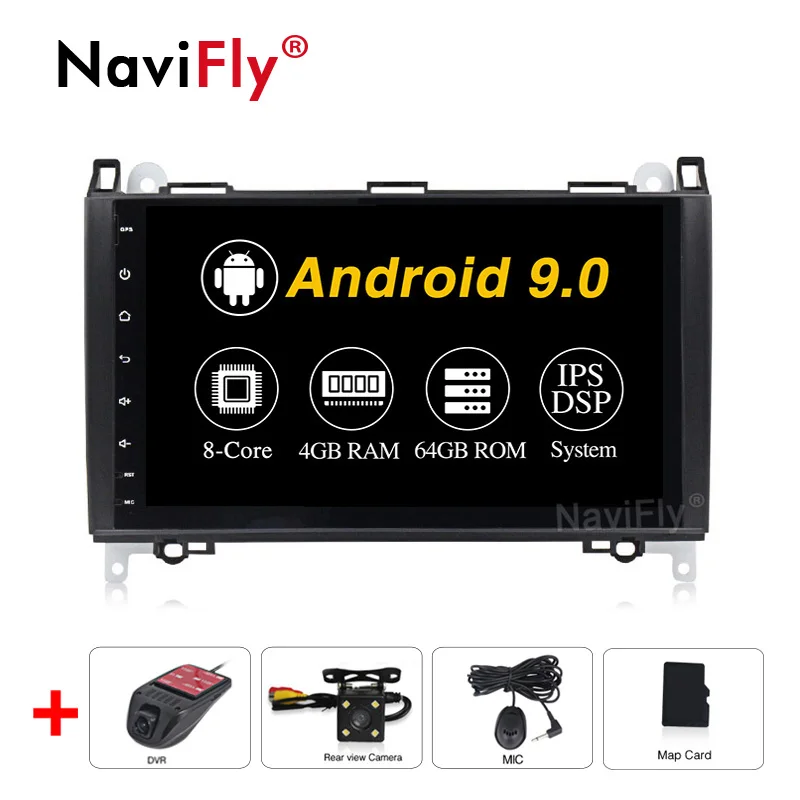 PX5 NaviFly android9.0 ips/DSP 9 дюймов экран DAB+ Автомобильный Mtleimedia плеер для Mercedes/Benz/Sprinter/B200/b-класс/W245/B170/W169 - Цвет: PX5