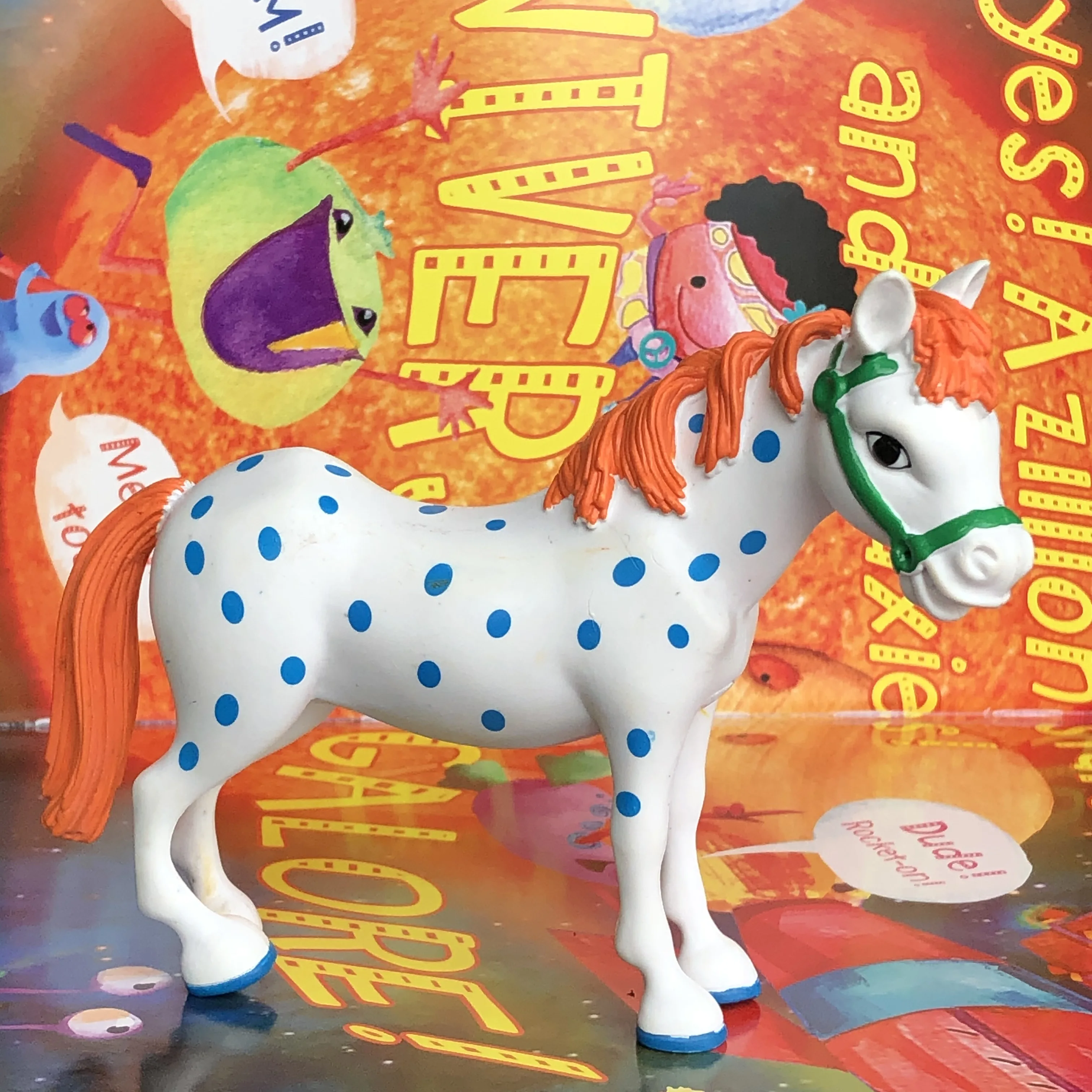 

pvc figure model toy dotted horse