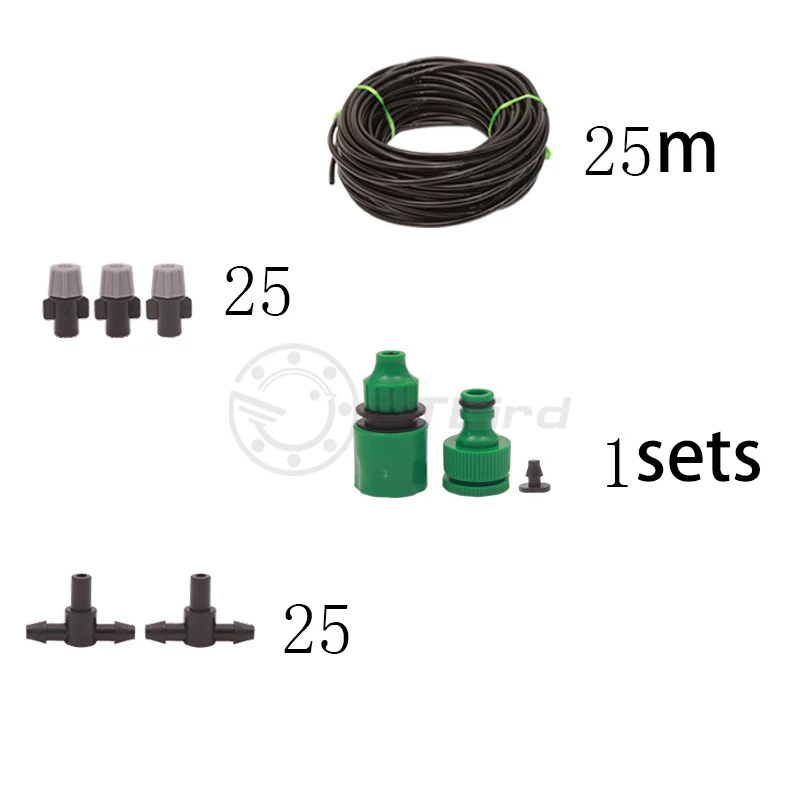 

Wetting and dust removal atomization garden plant automatic waterer spray cooling watering suit lazy irrigation system device