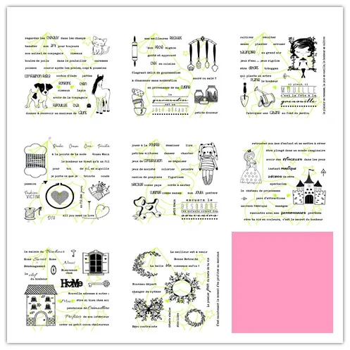 

French Clear Stamp for Scrapbooking Transparent Silicone Rubber DIY Photo Album Decor 1224