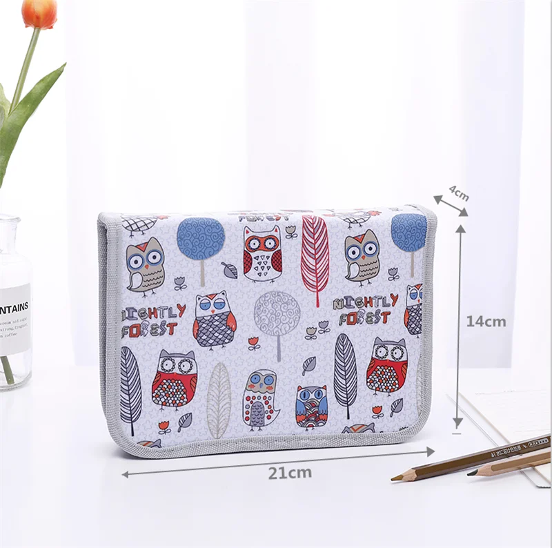 Kawaii Единорог 36 отверстий Оксфорд эскиз чехол для карандашей большой холст