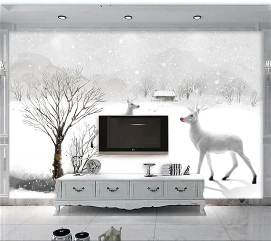 Индивидуальный фон для телевизора с изображением лося wellyu в скандинавском стиле