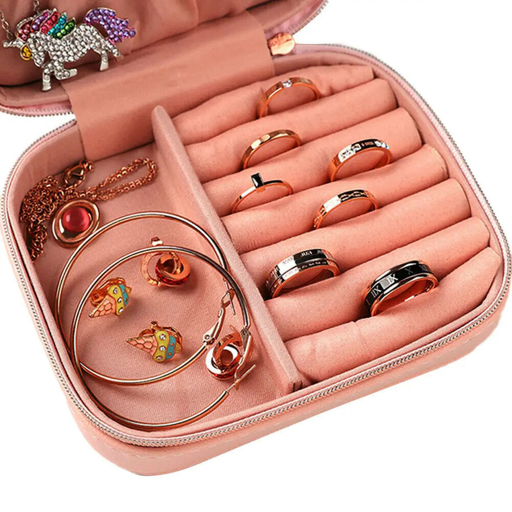 Женские переносные серьги кольцо ювелирные изделия Дисплей ящик для хранения