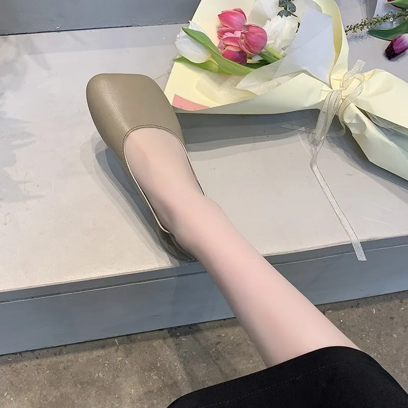 Fashion Women Flats Female Mary Janes Closed Toe Sandals Handmade Genuine Leather Comfort Shoes Casual Fashion Red