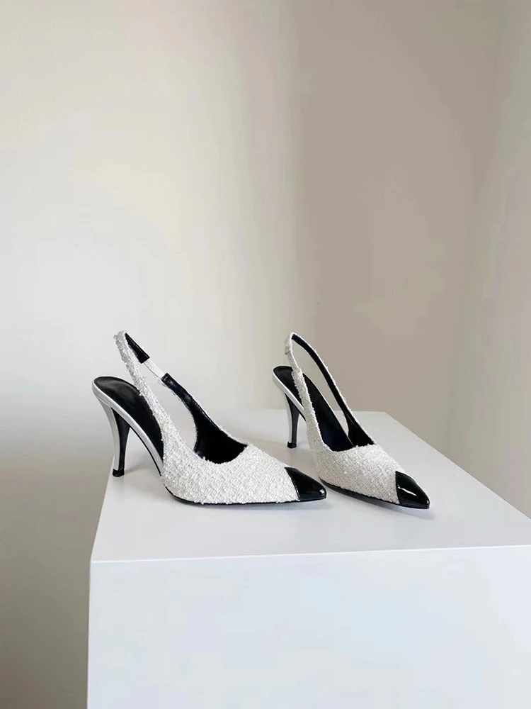 UVRCOS 2022 новейшие весенние туфли на высоком каблуке с острым носком ремешком пятке