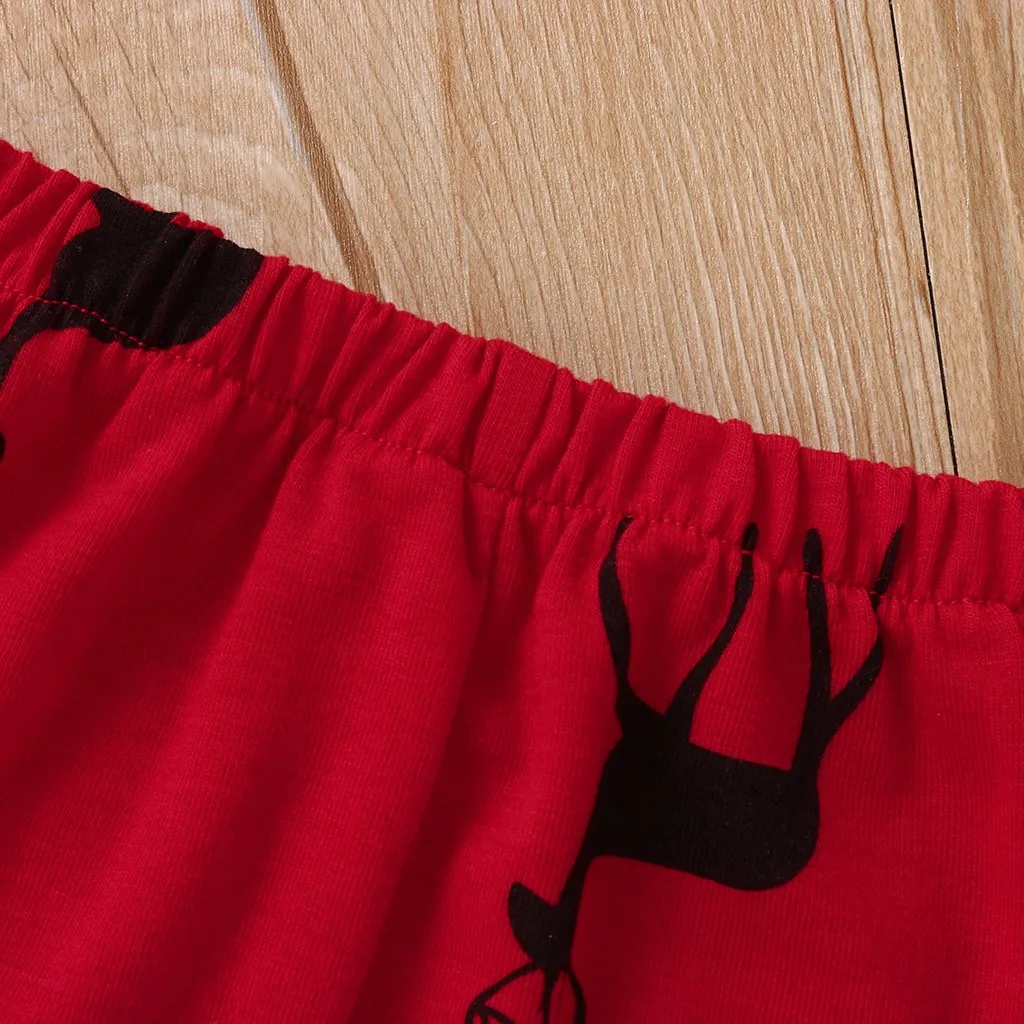 Рождественские наряды 2019 г. Комплект детской одежды хлопковый топ с рисунком