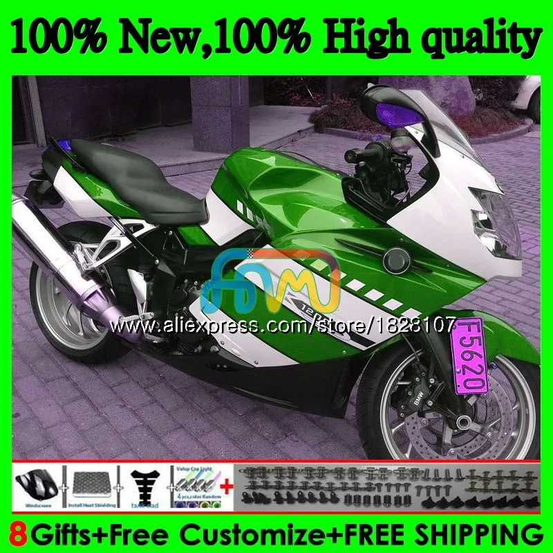 

Корпус для нового K1200 K 1200 S K1200S 05 06 07 08 09 10 69BS.24 K-1200S K 1200 S 2005 2006, зеленый, белый 2007 2008 2009 2010 обтекатель