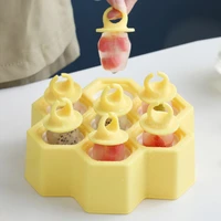 ice pop mold bpa free 7 cavities non stick silicone honeycomb ice cube mould ice cream ball maker for home baby feeding