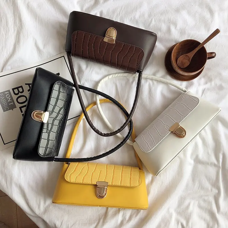 

Fashion Crocodile Pattern Chain Women's Handbags Simple and Versatile Multi-function One-shoulder Messenger Bag Small Square Bag