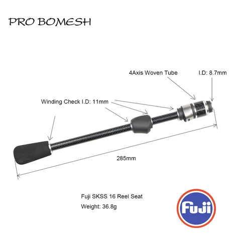 Комплект спиннинговых ручек Pro Bomesh, 36,8 г, Fuji SKSS KDPS/ASH, для спиннинга